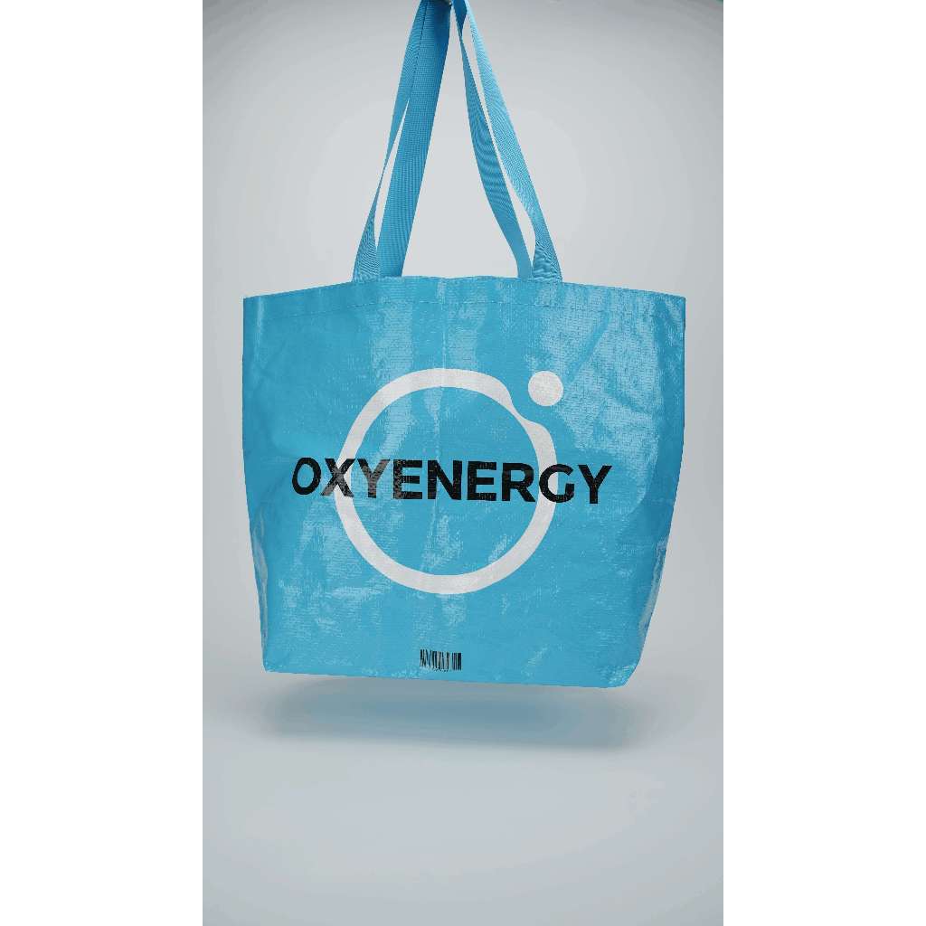 OXYENERGY Handbag, Free With Purchase, Blue, 380mm x 480mm | Environment-Friendly Bag | shopping bag