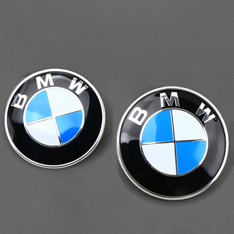 Bmw front rear trunk logo fits for 1 series 3 series 5 series 7 series x5x6 74mm 82mm white blue emblem badge bonnet hood