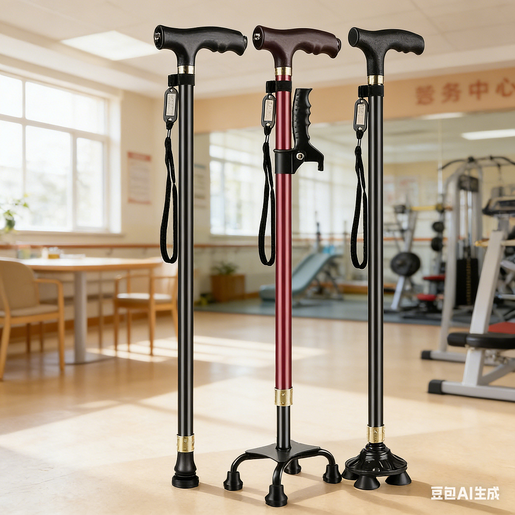 Elderly Crutches Shock-resistant Crutches Big Four-legged Cane、walking aid、walking cane、tongkat orang tua、tongkat lipat、tongkat 4 kaki、Foldable walking stick for elderly、tongkat kaki 4、拐杖椅子