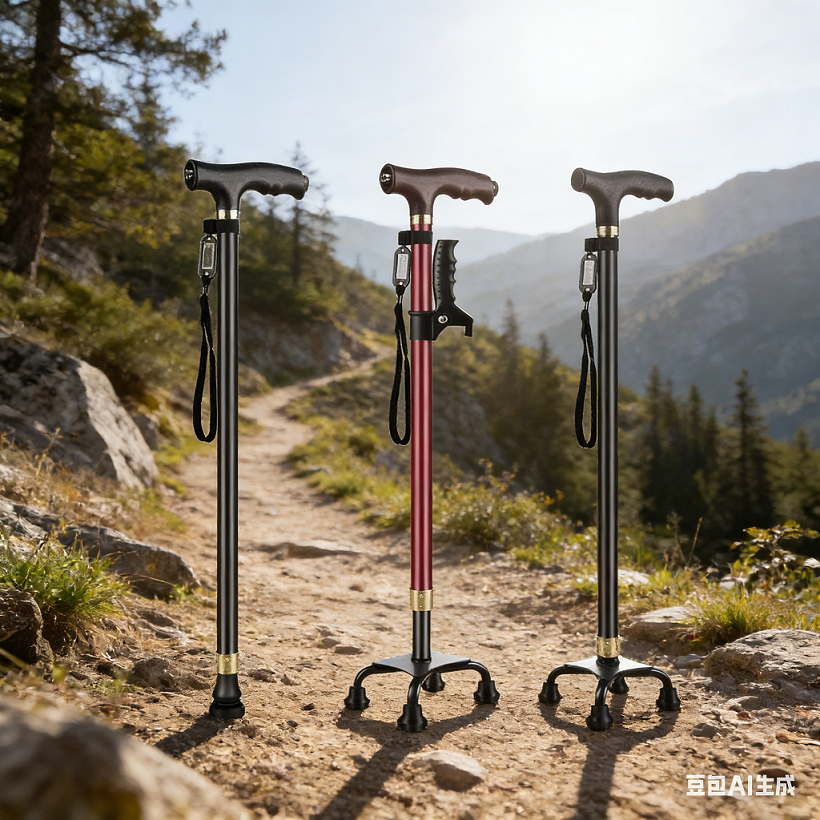Elderly Crutches Shock-resistant Crutches Big Four-legged Cane、walking aid、walking cane、tongkat orang tua、tongkat lipat、tongkat 4 kaki、Foldable walking stick for elderly、tongkat kaki 4、拐杖椅子