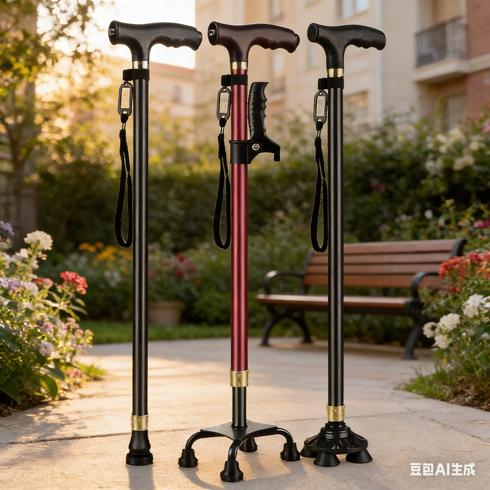 Elderly Crutches Shock-resistant Crutches Big Four-legged Cane、walking aid、walking cane、tongkat orang tua、tongkat lipat、tongkat 4 kaki、Foldable walking stick for elderly、tongkat kaki 4、拐杖椅子