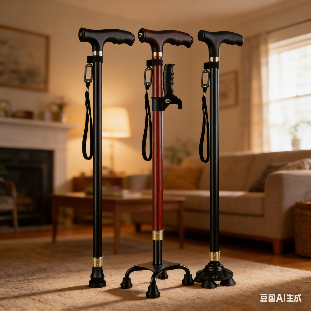 Elderly Crutches Shock-resistant Crutches Big Four-legged Cane、walking aid、walking cane、tongkat orang tua、tongkat lipat、 4 kaki、Foldable walking stick for elderly、tongkat kaki 4、拐杖椅子