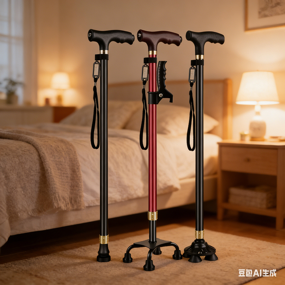 Elderly Crutches Shock-resistant Crutches Big Four-legged Cane、walking aid、walking cane、tongkat orang tua、tongkat lipat、tongkat 4 kaki、Foldable walking stick for elderly、tongkat kaki 4、拐杖椅子