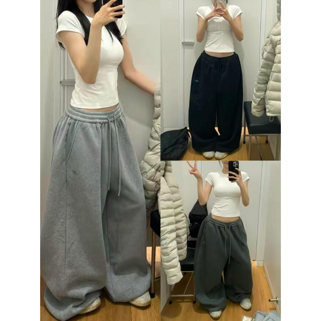 Wide-Leg Loose Sweat Pants - Vintage Lazy Style Casual Wear