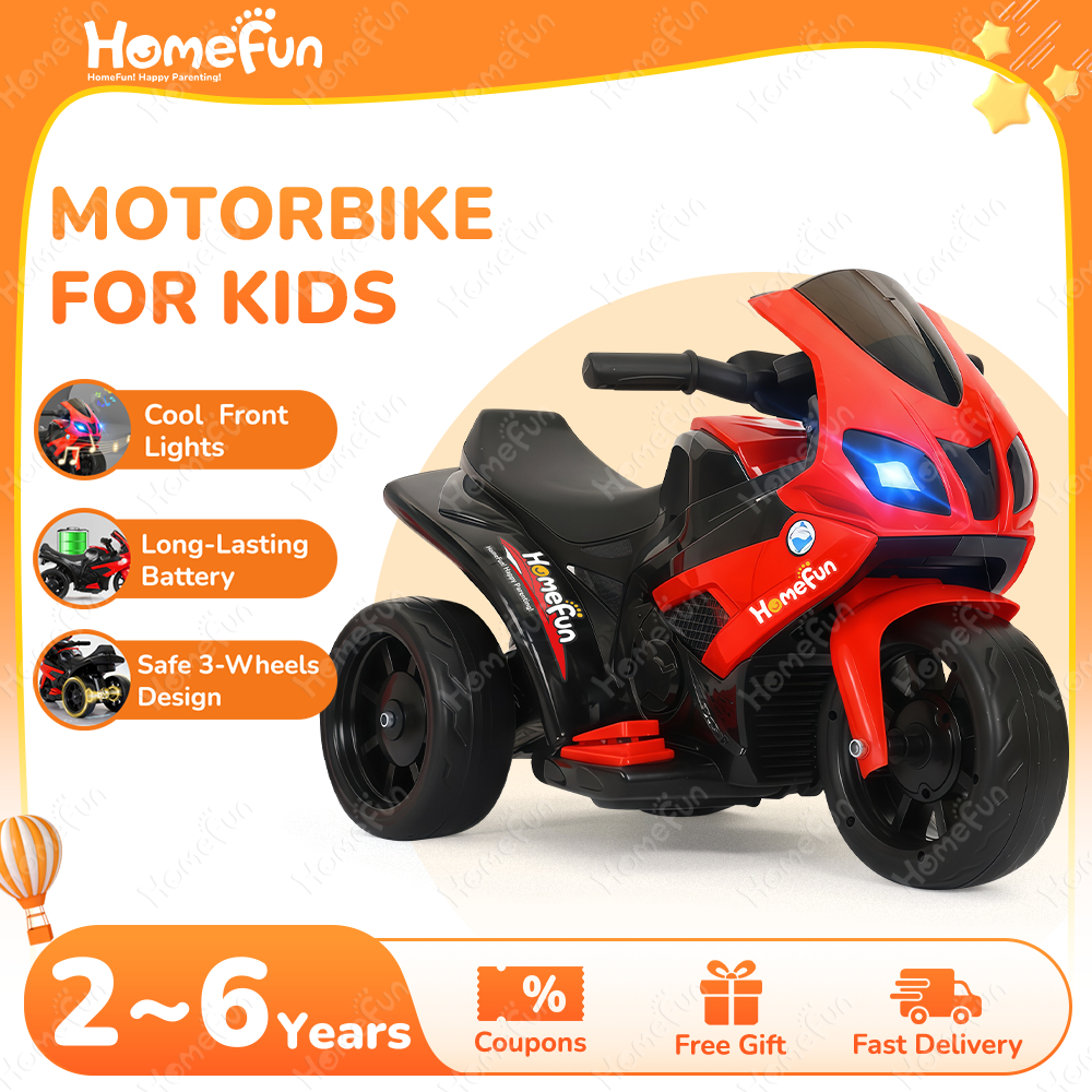 ❤️❤️HOMEFUN Baby Electric Motor Rechargeable Music & Light Lightweight Powerful Driving Force Elektrik Budak Motorcycle 儿童摩托