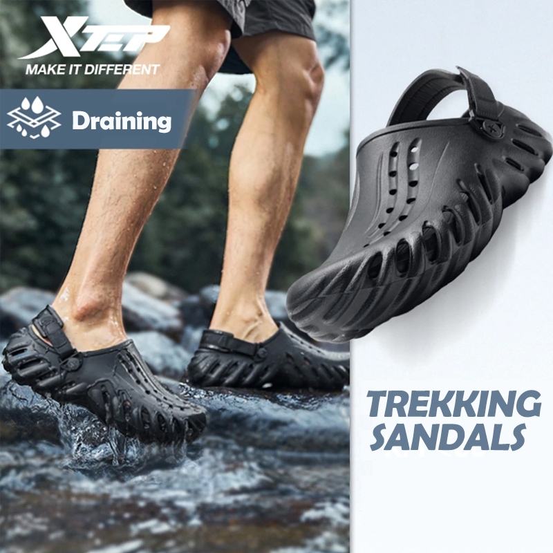 [Raya Sandal] Xtep EVA Sole Sandal | Sandal Tapak Tebal Dua Lapisan Pria