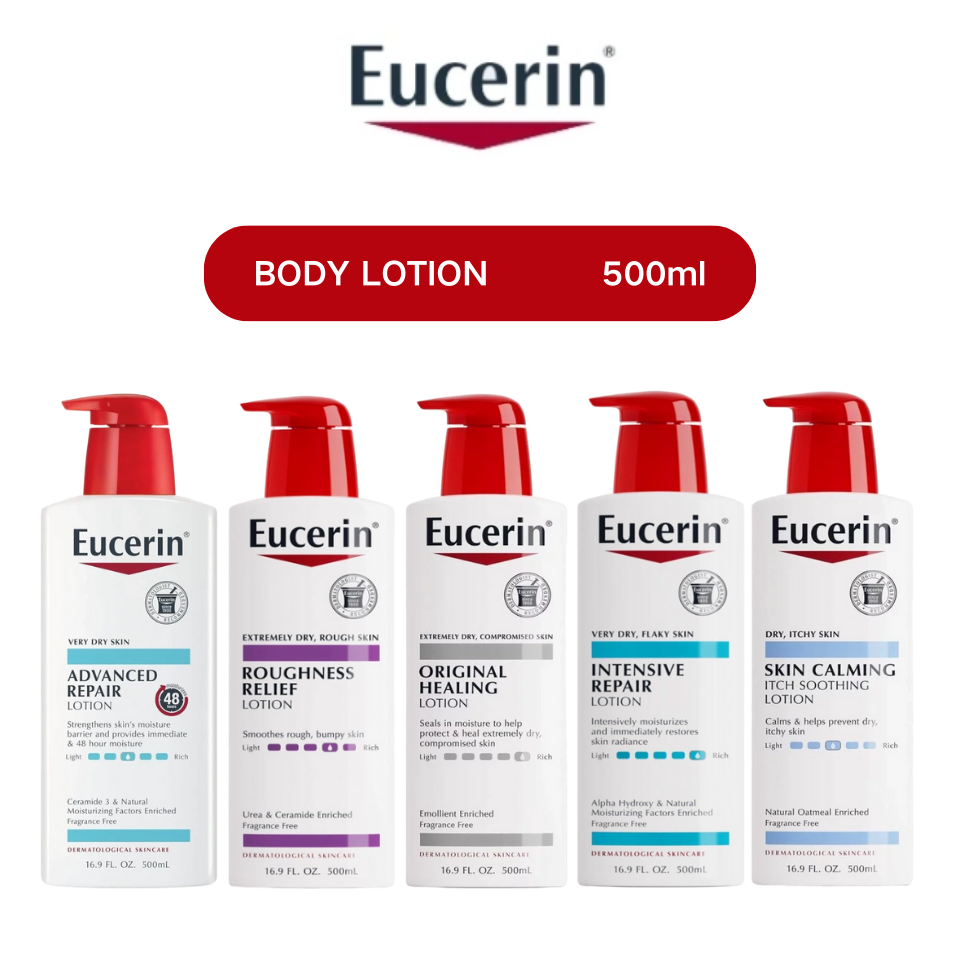 Eucerin Body Lotion 500ml Intensive Repair Advanced Moisturizer Skin Calming Roughness Relief Daily Hydration