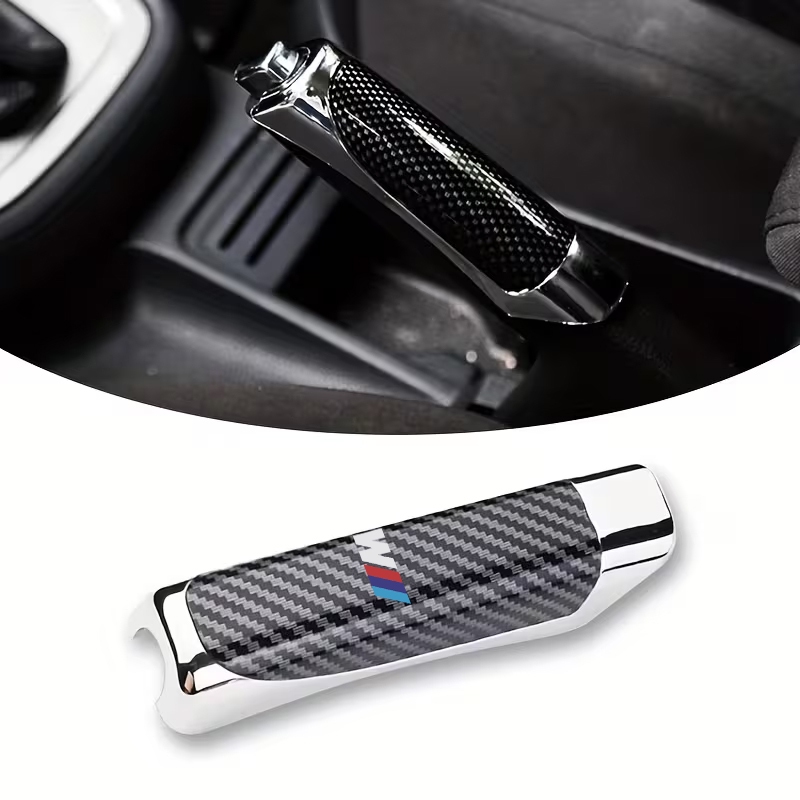 [Ready Stock] Universal BMW M Car Hand Brake Cover Carbon Fiber Style Car Handbrake Sleeve Decor Protector Cover SUV Accessory for BMW G20 F30 E60 E46 E61 E90 E70 E71 E87 E88 E89 F10 F48 G30 G01 E36 E30 X1 X3 X5 M3 M5