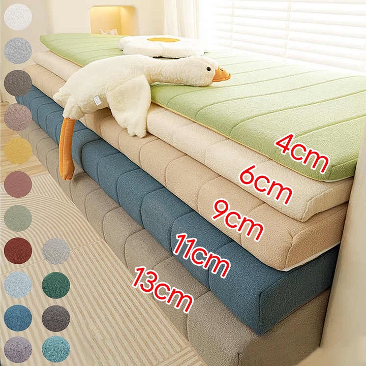 ROFIELTY Customized 50D High Density Sponge Foam With Fabric Cover Sofa Cushion Mattress Thickened & Hard Custom-Made Solid Wood Sofa Window Cushion Tatami Mattress