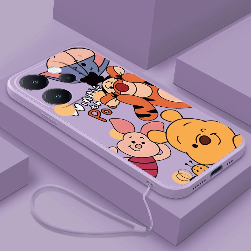Vivo V70 5G vivo V70 Winnie The Pooh Tigger Case Liquid Silicon Cover Shell