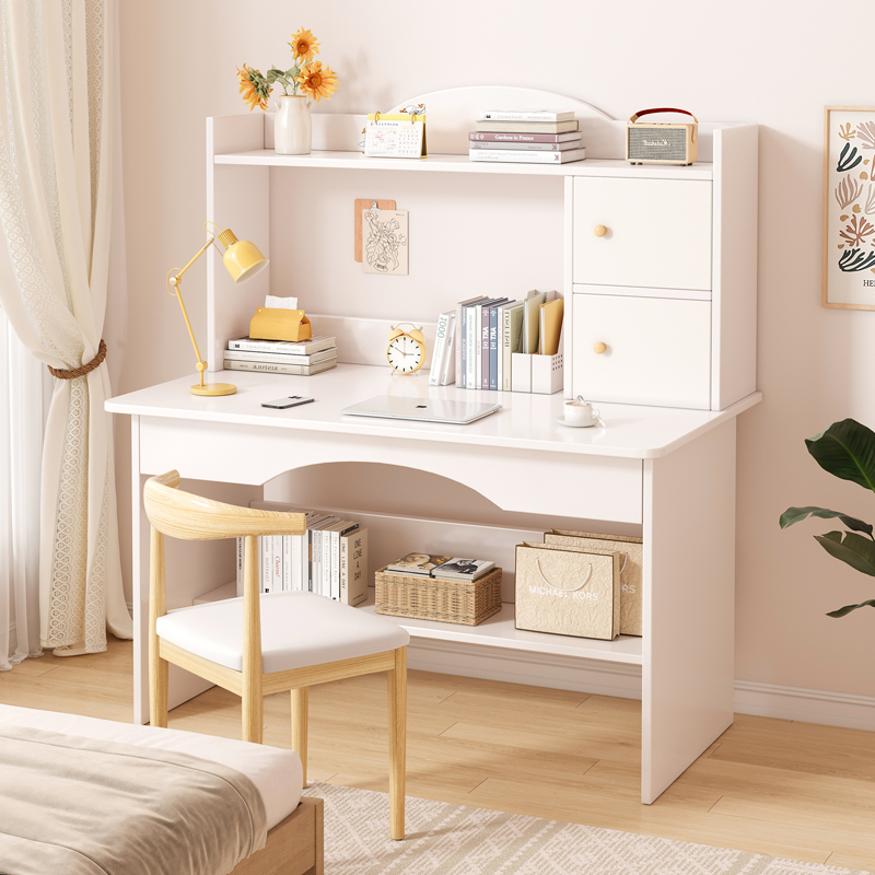 Computer desk  bedroom  small apartment  home  student study writing desk  simple office desk with bookshelf Meja komputer  meja tulis  meja pejabat