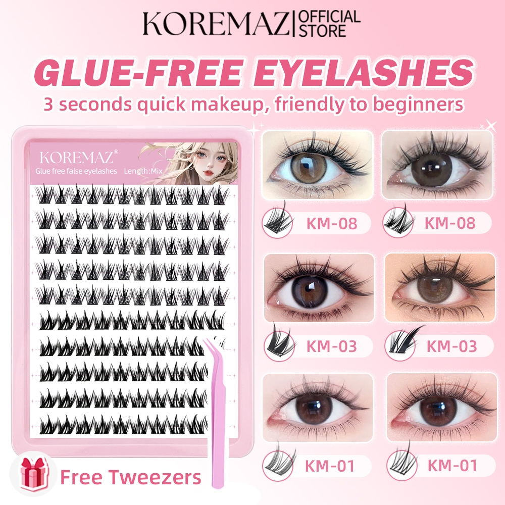 【ReadyStock】KOREMAZ萌睫尚品免胶假睫毛 Natural Glue free Fake Eyelashes Natural Eyelashes Bulu Mata Palsu Natural False Eyelash免胶水假睫毛眼睫毛