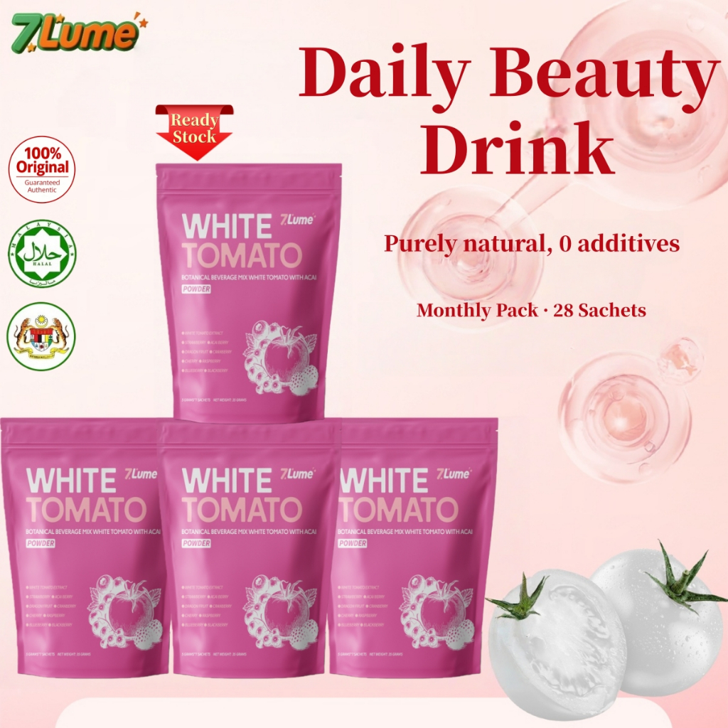 【HALAL】7Lume White Tomato Skin Brightening Supplement Whitening Drink Boosts Sun Protection Reduces Dark Spots Antioxidant Berry Blend美白饮品