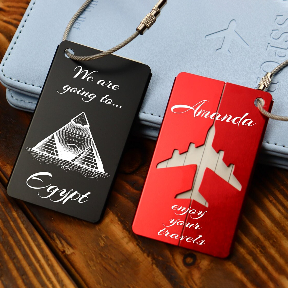 Free Personalized Metal Luggage Tags for Suitcases Custom Luggage Tags for Bags Backpacks for Travel