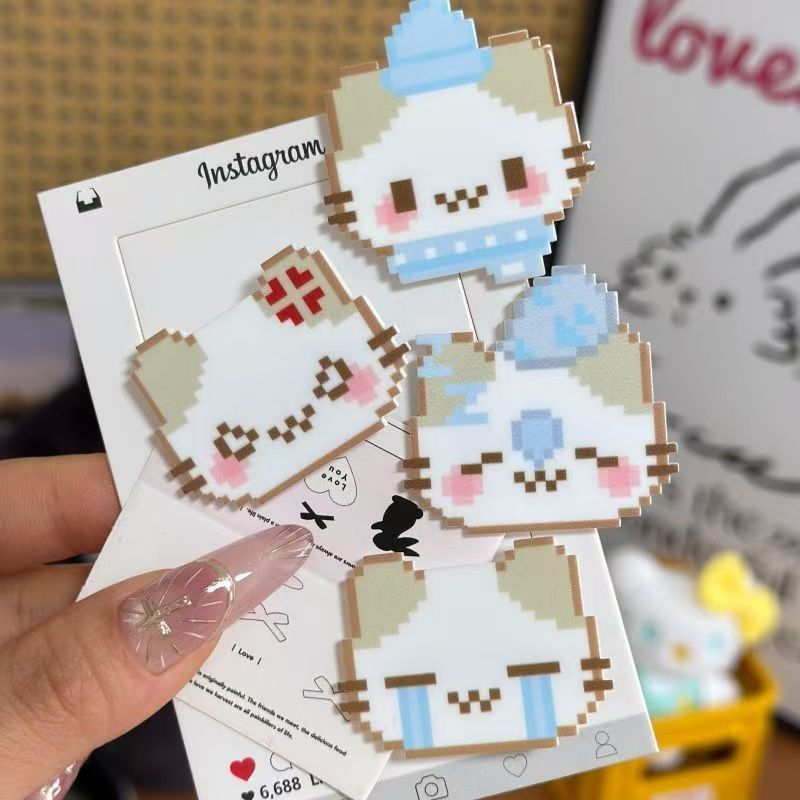 CWM Lovely Choice ｜Cute Pixel Cat Hairclip Set - Kawaii Daily Wear