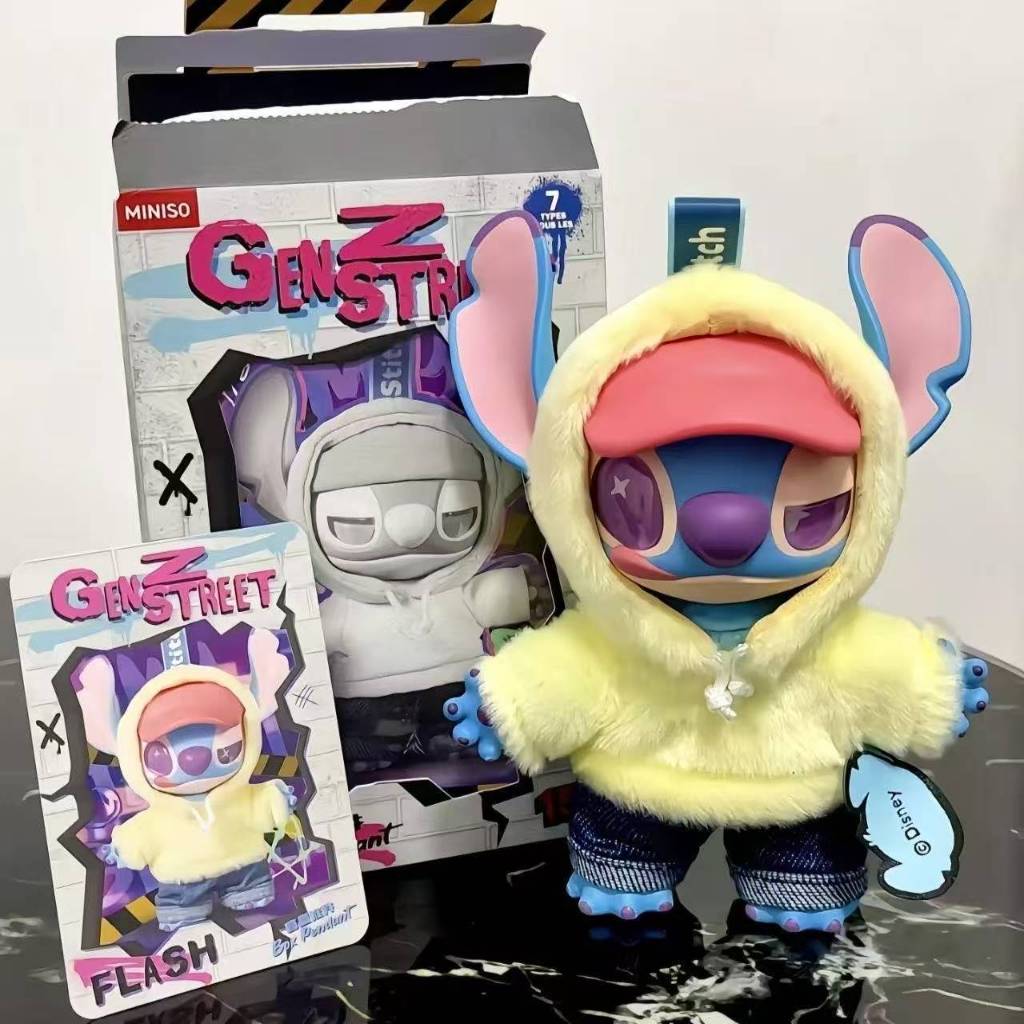 Stitch GenZ Street Series Vinyl Plush Mystery Box Keychain Pendant Stitch Mystery Box Car Ornaments