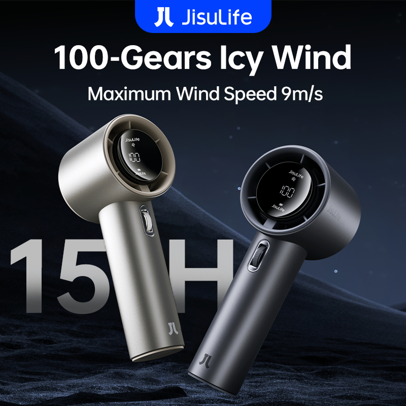 JisuLife Handheld Fan Pro1s Portable Kipas mini 100 Speed Turbo berdiri 5000mah Rechargeable With Strong Wind Cooler in summer