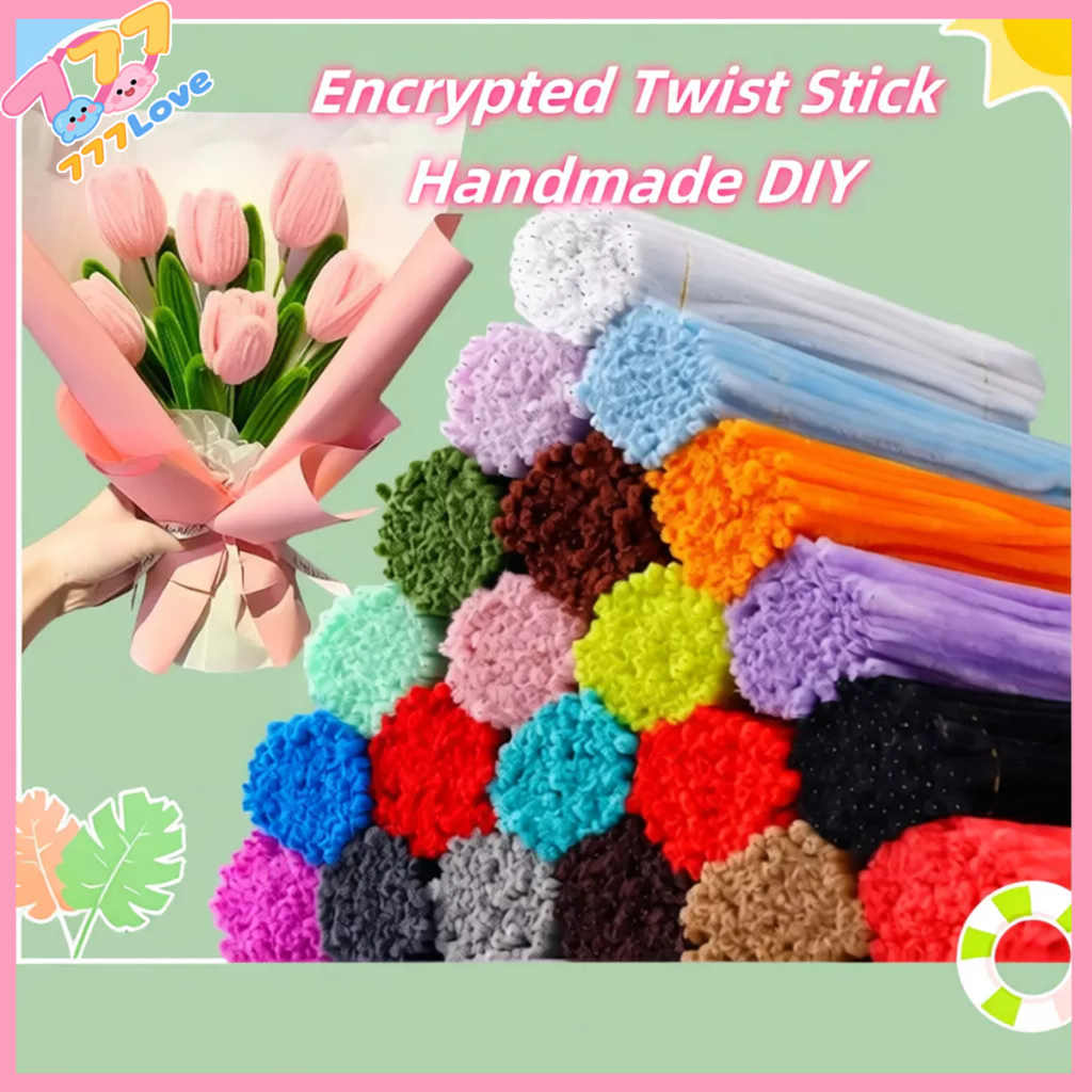 DIY Arts Crafts Pipe Cleaners 100 Pcs Premium Chenille Stems Berus Twisted Stick in Multiple Colors