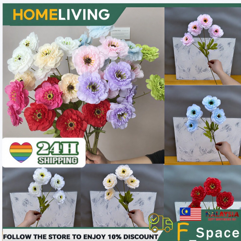 6 Heads Zinnia Artificial Flower Dry Fllowers For Decoration Daisy Wedding Decoration fake flowers with vase