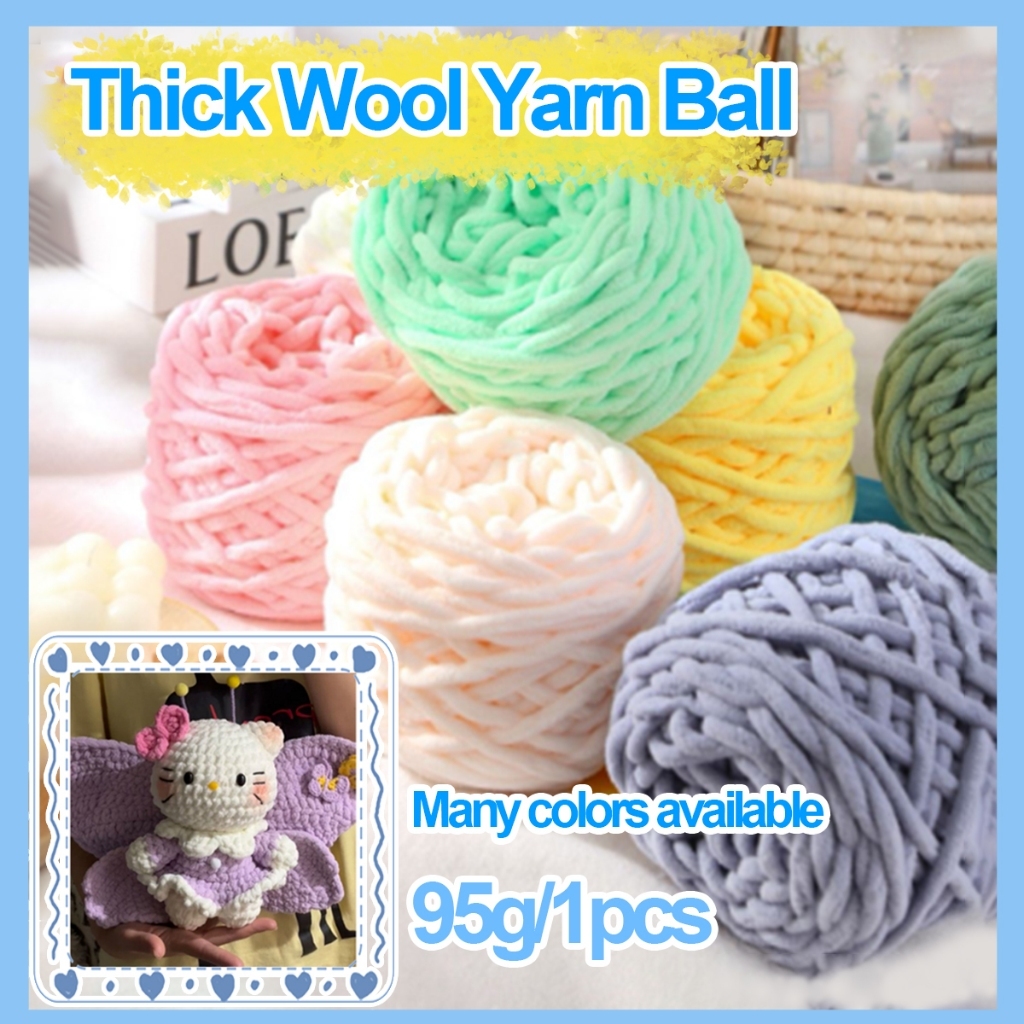 1Roll Thick Soft Chunky Chenille Fancy Blanket Towel Yarn Ball 100g DIY Scarf Hand Knitting Craft