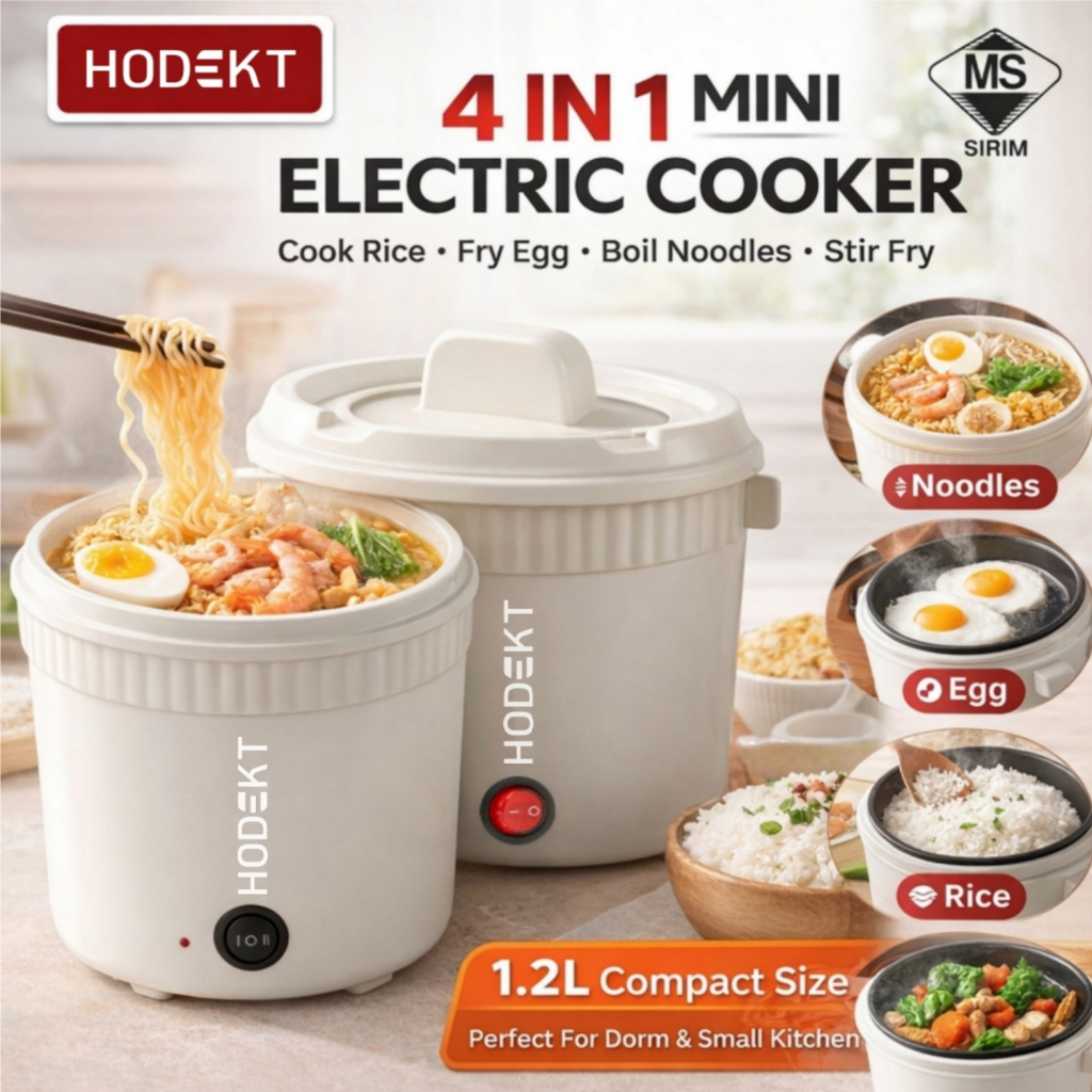 HODEKT Multi-function Mini Electric Cooker | 1.2L | 450W/600W