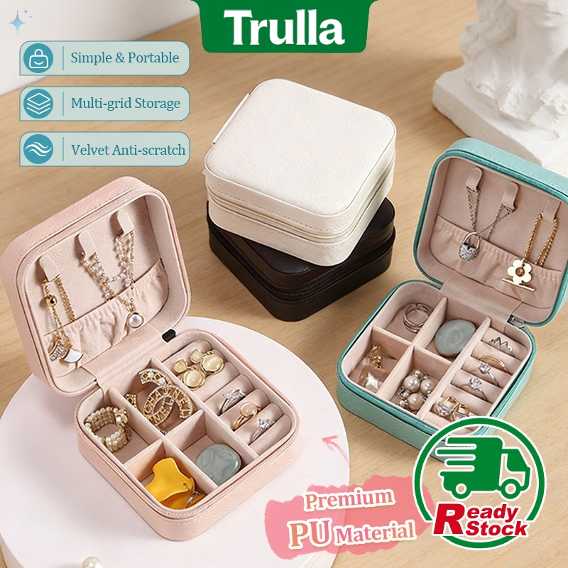 [New Arrival] Mini PU Leather Jewelry Box | Portable Travel Jewellery Organizer for Earrings, Necklaces, Rings 迷你首饰盒
