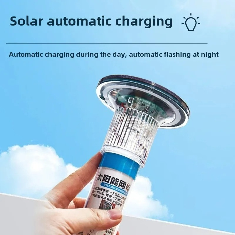 Solar Signal light 3 Colors(R/W/B) Warning LED Flashing Light Waterproof 3 Dimmers Explosion-proof boat Navigation Beacon Signal Lamp