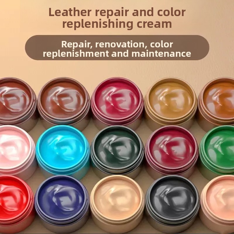 Black Leather Colour Repair Paste Restoration Kit For Sofa Bag Shoes Jacket Dyeing Paint
