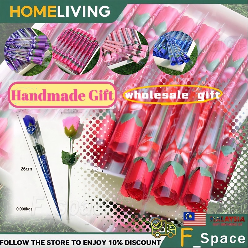 RAYA 2026 Soap Rose Artificial Flower Bouquet Single Hadiah Hari Ibu Gift Bunga Hiasan Ruang Tamu Home Door Decor Teachers Gift Wholesale Gift 教師節 禮物