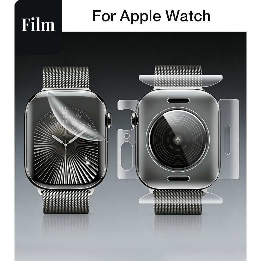 Women Men Protective Film Hydrogel Film Back Film Protective Film Set Scratch-resistant Anti-collision All-inclusive Film Strap Suitable for Apple Watch S11 SE3 Ultra3 S10 S9 S8 SE S7 S6 Ultra 49mm 46mm 42mm 40mm 44mm 44mm 41mm 45mm Wristband