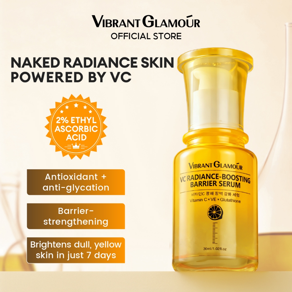 VIBRANT GLAMOUR Vitamin C Radiance-Boosting Serum 2.0 | Brightening & Yellow-Tone Reduction | Anti-Oxidation + Anti-Glycation + Barrier Repair
