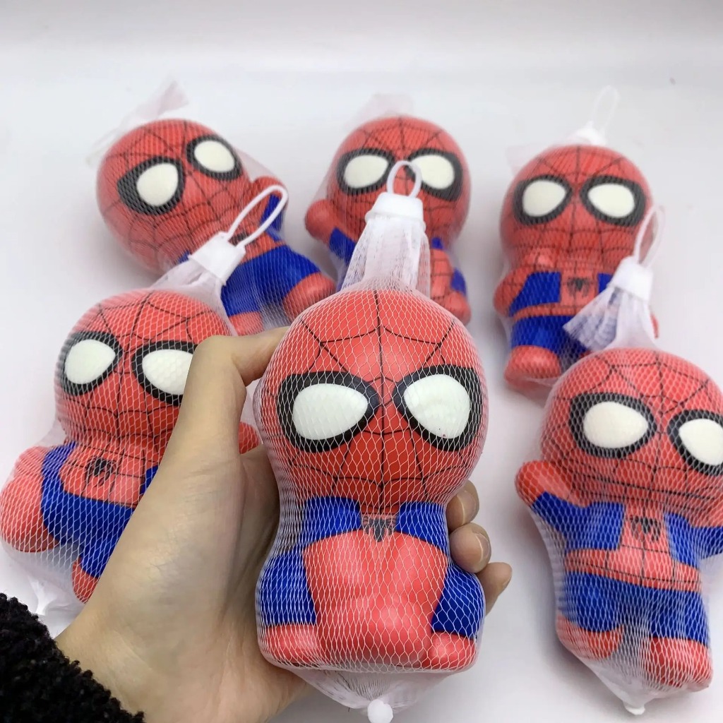 Cartoon Cartoon Doll Spiderman Decompression Toy Slow Rebound Anime Cute PU Pinch Music Decompression Toy Doll Vent Handy Tool Children Birthday Gift