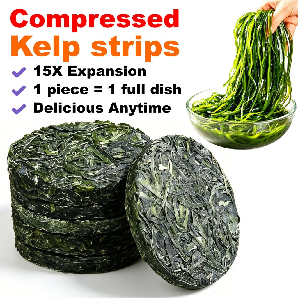 [MY Stock/Wildshore]Comp Kelp Shreds,15X High Foaming,No Add,Instant for Hotpot & Salad,Rumput Laut