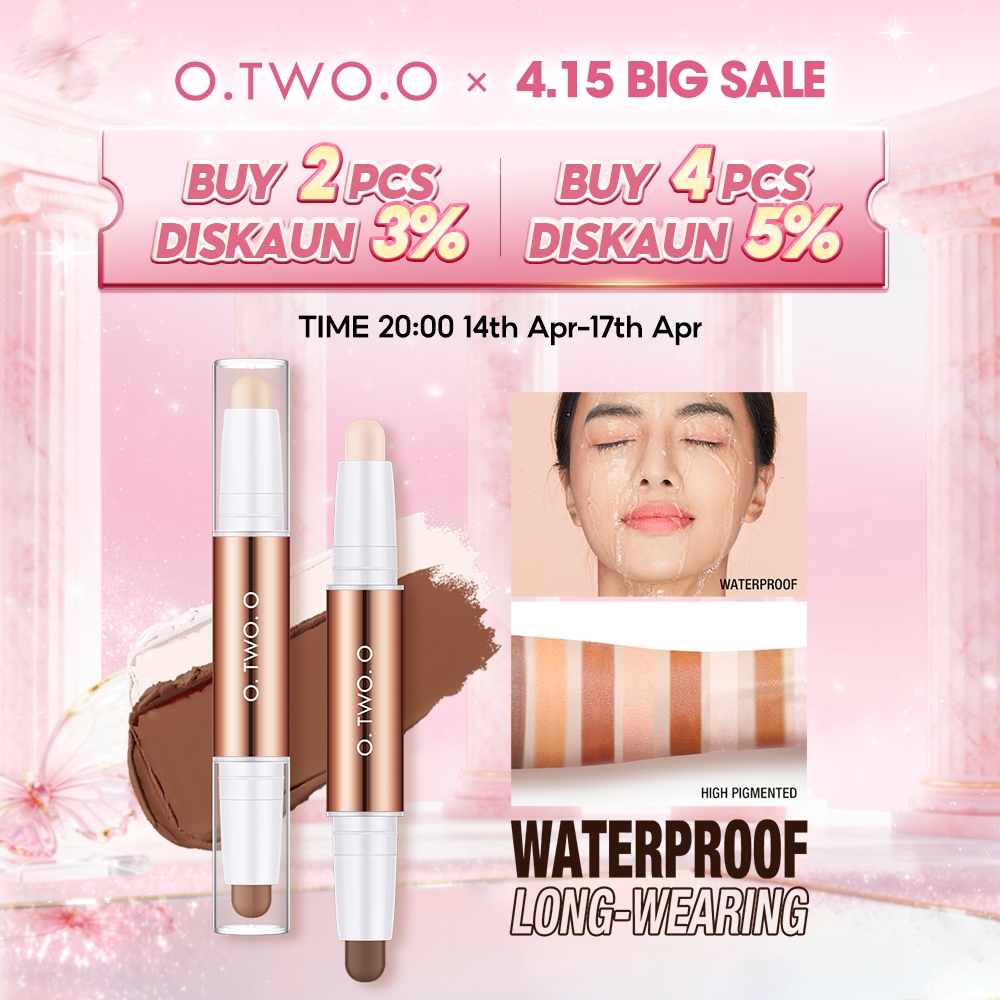 O.TWO.O 3D Contour Stick 2 in 1 Highlighter & Contourter 4 Colors Tongkat Kontur 3D