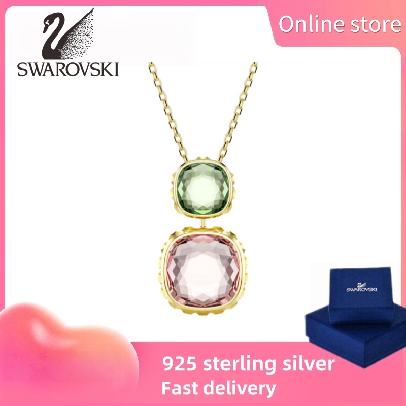 Swarovski necklace for women classic swan collarbone chain jewelry gift for girlfriend Chroma Twist Reversible Versatile Necklace Elegant Fashionable Necklace