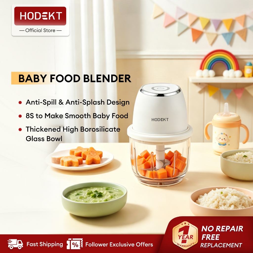 HODEKT Mini Baby Food Blender pengisar makanan bayi 婴儿辅食搅拌机 baby food processor wireless BPA free