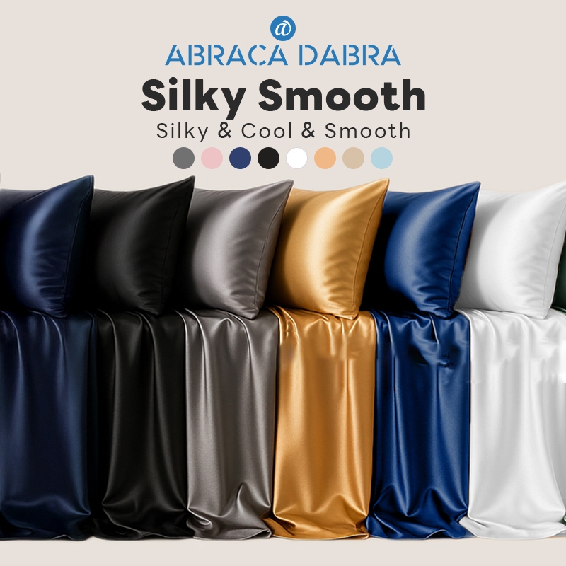 【Ready Stock+ Local Seller】1 Piece luxury Satin Soft Silk 16 Solid Color Pillowcase 100% Quality Cool Feeling Size 45*72cm(Only 1PC)
