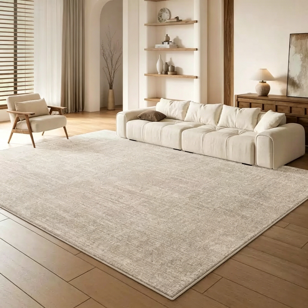 Light Luxury Rug Minimalist Nordic Rug Bedroom Living Room Rug Home Floor Decor Mat Waterproof Stain Resistant Non Slip Soft Comfortable Thickened 地毯 大尺寸客厅卧室地毯