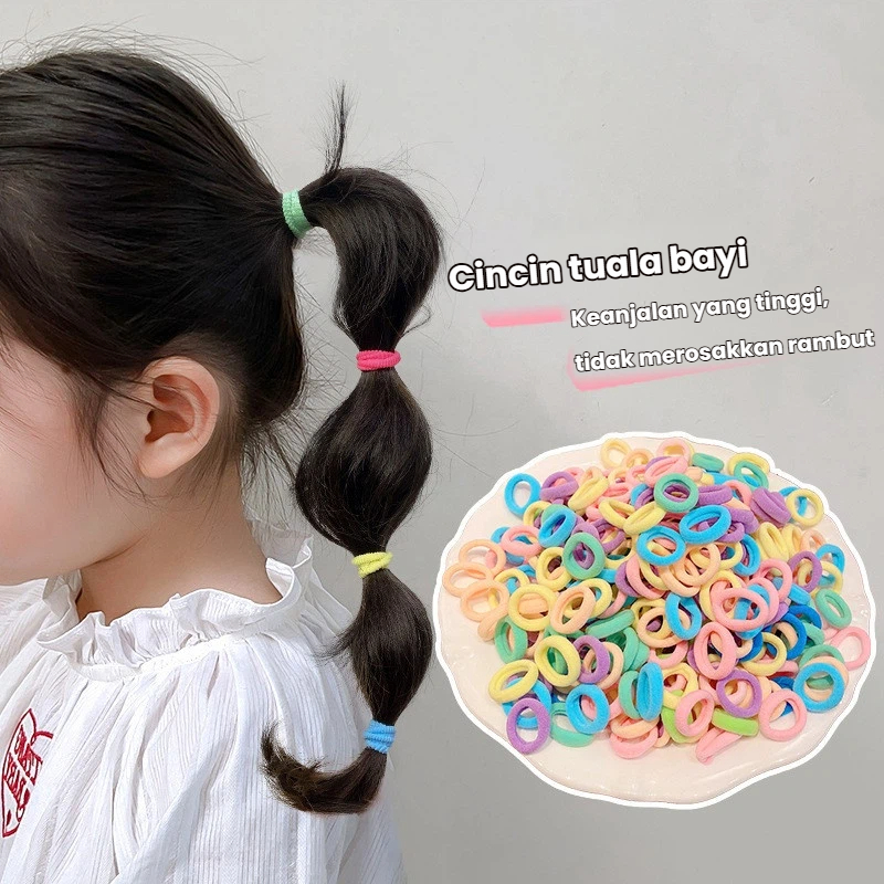 Korean Hair Ties For Girls Soft No Tangle Ponytail Holders Baby Headbands Set KJ3341