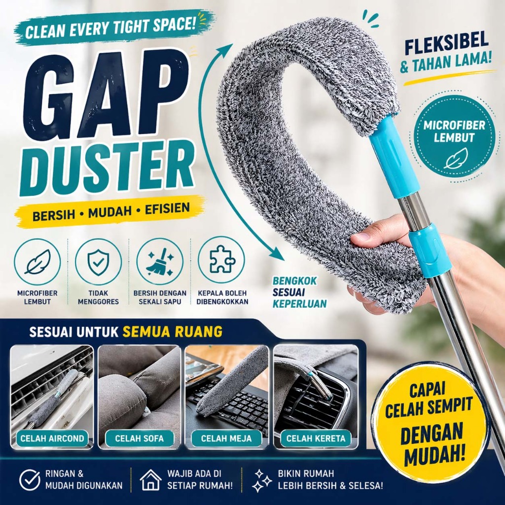 Adjustable Bedside Dust Brush 130cm Ceiling Fan Duster Adjustable Cobweb Cleaner Extendable Penyapu Microfiber Brush Cleaning Brush 除尘禅子
