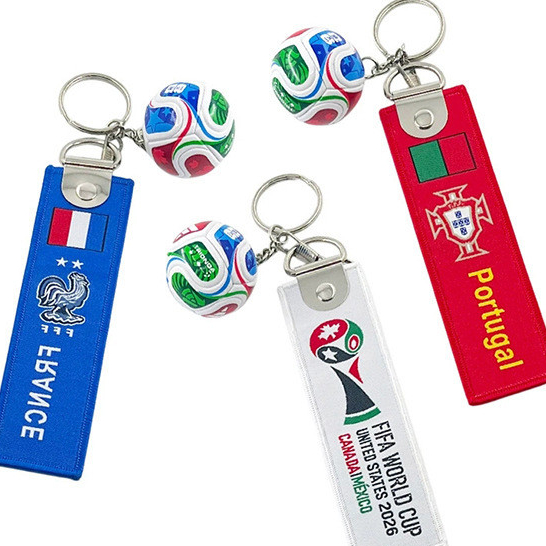 Netherlands, France, Brazil, Argentina, Portugal national team football keychain Messi C. Ronaldo backpack keychain pendant