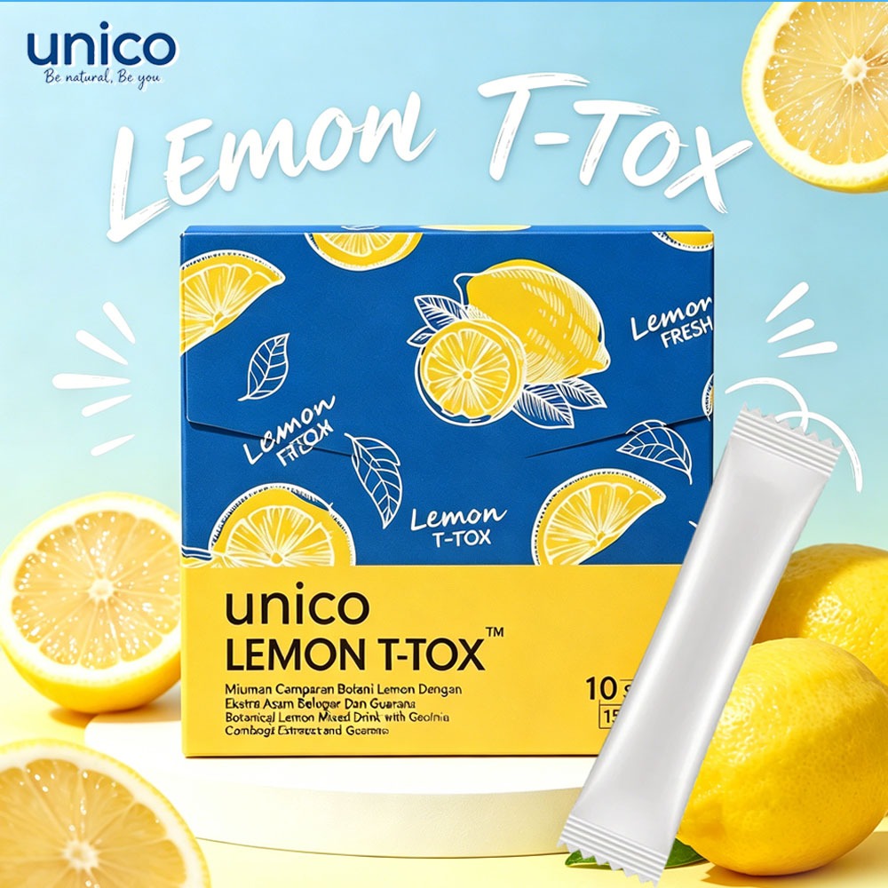 Unico Lemon Ttox 10 Paket Halal Tiada Gula Putih