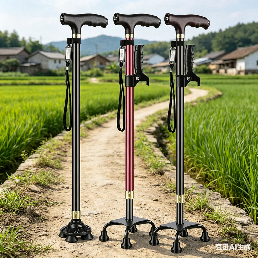 Elderly Crutches Shock-resistant Crutches Big Four-legged Cane、walking aid、walking cane、tongkat orang tua、tongkat lipat、tongkat 4 kaki、Foldable walking stick for elderly、tongkat kaki 4