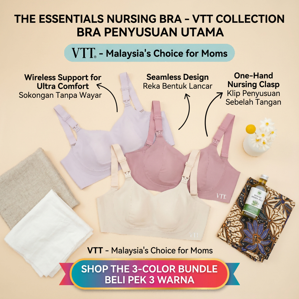 VTT Nursing Bras Ultra Comfort Non-Removeable Pads For Breastfeeding Women