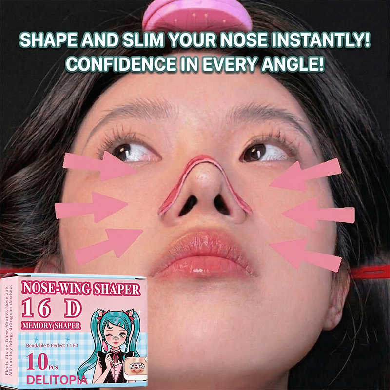 DELITOPIA Nose Wing Shaper Tape Instant Slim Nose Shaping Sticker Perfect for Wide & Flat Noses