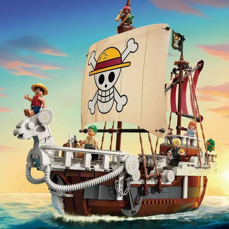Compatible Lego Building Blocks One Piece Series 75639 Forward Merry Pirate Ship Boy Assembled Toys Children Gifts
