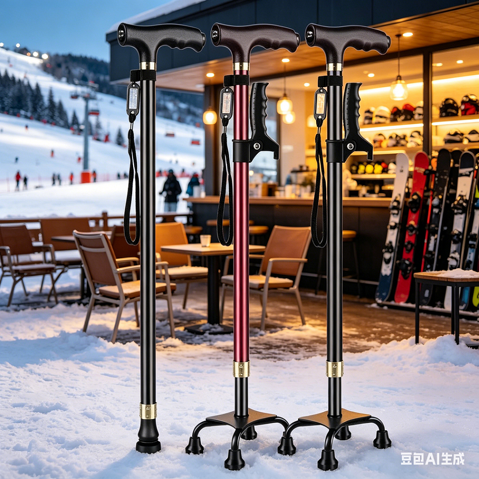 Elderly Crutches Shock-resistant Crutches Big Four-legged Cane、walking aid、walking cane、tongkat orang tua、tongkat lipat、tongkat 4 kaki、Foldable walking stick for elderly、tongkat kaki 4