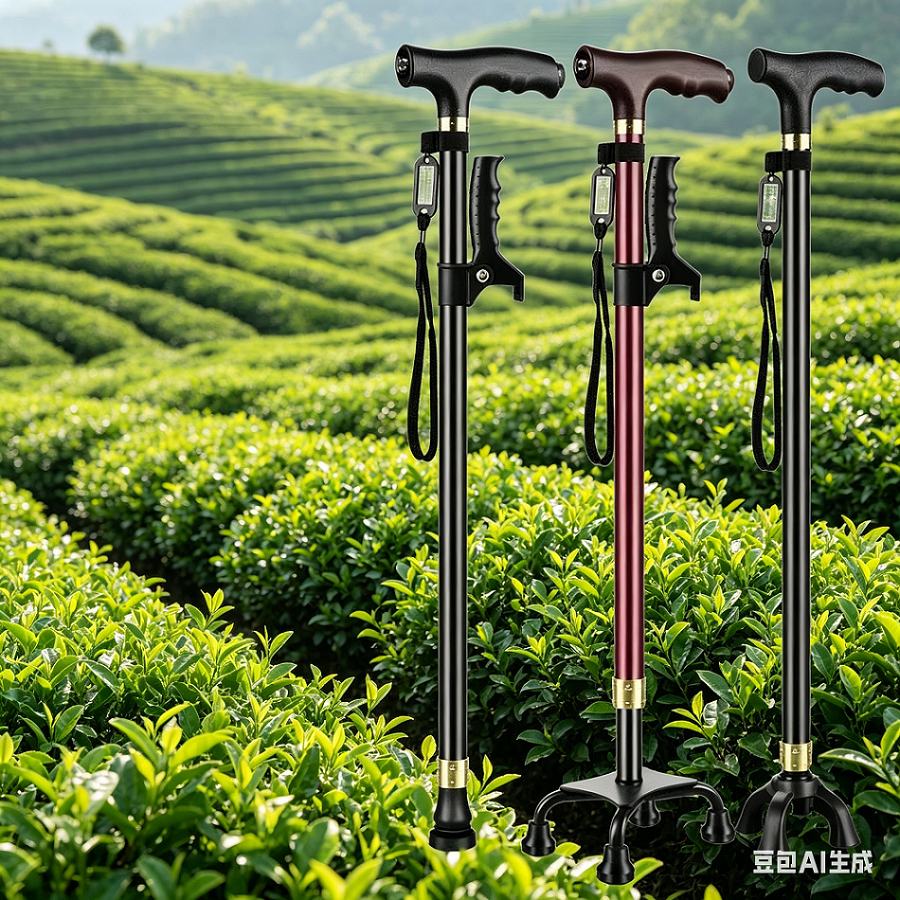 Elderly Crutches Shock-resistant Crutches Big Four-legged Cane、walking aid、walking cane、tongkat orang tua、tongkat lipat、tongkat 4 kaki、Foldable walking stick for elderly、tongkat kaki 4