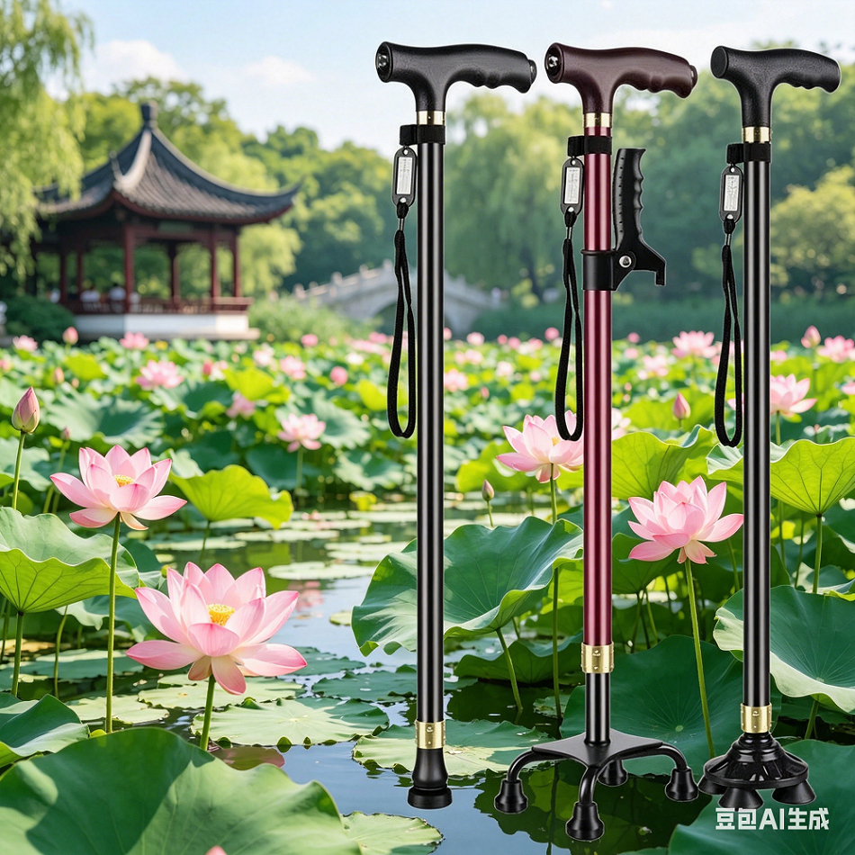 Elderly Crutches Shock-resistant Crutches Big Four-legged Cane、walking aid、walking cane、tongkat orang tua、tongkat lipat、tongkat 4 kaki、Foldable walking stick for elderly、tongkat kaki 4、拐杖椅子