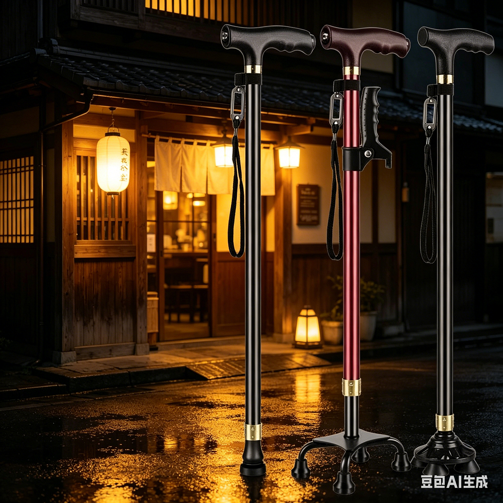 Elderly Crutches Shock-resistant Crutches Big Four-legged Cane、walking aid、walking cane、tongkat orang tua、tongkat lipat、tongkat 4 kaki、Foldable walking stick for elderly、tongkat kaki 4、拐杖椅子